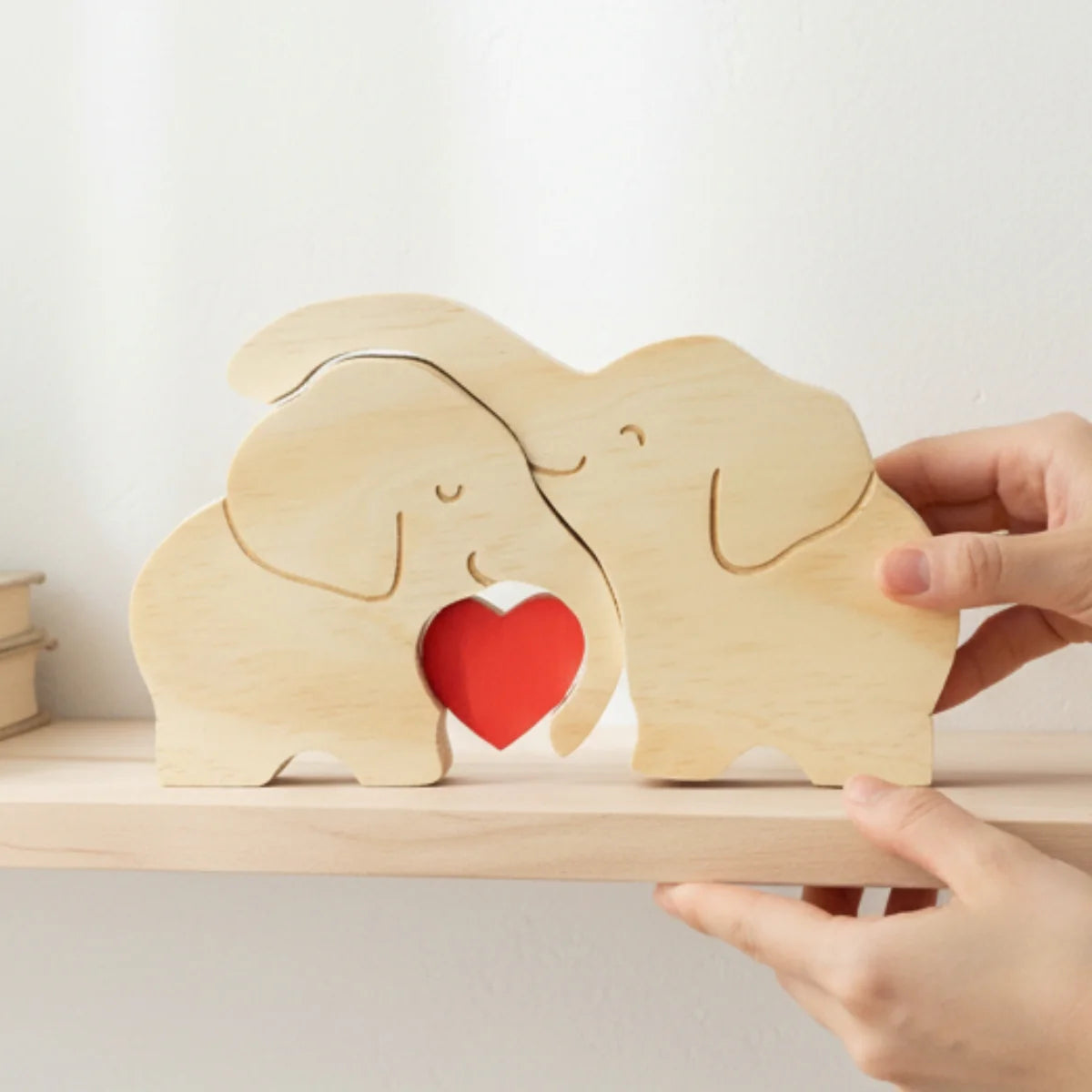Personalized Elephant Couple Edition Custom Wooden Puzzle