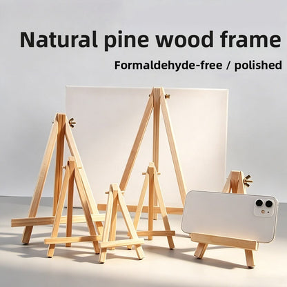 Mini Wooden Easel, Card, Photo or Keepsake Display, Small Tabletop Stand for Gifts or Decor (2 Pcs )