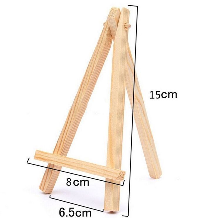 Mini Wooden Easel, Card, Photo or Keepsake Display, Small Tabletop Stand for Gifts or Decor (2 Pcs )