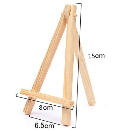 Mini Wooden Easel, Card, Photo or Keepsake Display, Small Tabletop Stand for Gifts or Decor (2 Pcs )